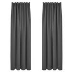 Deconovo Super Soft Solid Window Treatment Thermal Insulated Curtains Blackout Curtains Pencil Pleat Curtains for Kids Drak Grey W55 x L82 Inch 2 Panels