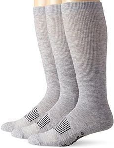 Wrangler Men's Western Boot Socks (Pack of 3), Grey, Shoe Size: 9-13