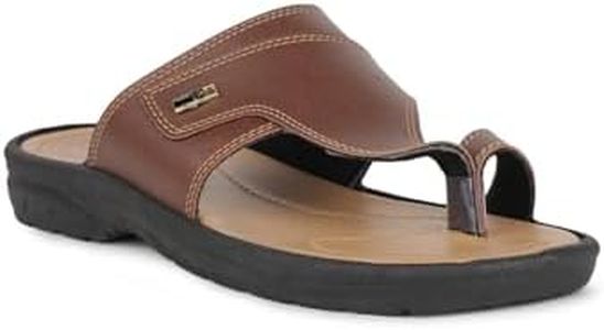Men DEALO TORING BROWN Toe Ring Slipper - 11 UK Size- 9