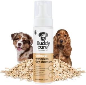 Buddycare Waterless Dry Shampoo for Dogs (200ml) | No Rinse Oatmeal Dog Shampoo Sensitive Skin | Natural, Easy-to-Use Dry Dog Conditioner for Fresh, Clean Fur - Ideal for All Breeds and Sizes