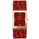 Sekonda Rocks Ladies 26mm Quartz Watch in Red with Analogue Display, and Red Rock Crystal Bracelet 40463