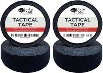 Magazine Protective Black Tactical Tape 1 Inch x 21.87 Yards - Water Resistant Grip Gun Wrap to Improve Handles, Non-Adhesive Multipurpose Military Tape for Guns, Rifle, and Shotgun - 4-pack
