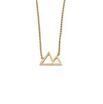 Tiny Gold Mountain Peaks Pendant Necklace (Stainless Steel) Miss Fit Boutique