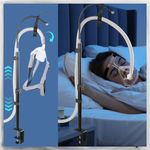 CPAP Hose Holder Hanger for Bed - Foldable Removable and Assemblable - Avoid Tangling and Prevent Blockage, Keeps The Air Hose Up and Away from Your Face and Arms to Make You Sleep Better, Black