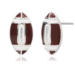 SmileBelle Football Earrings, Sterling Silver Football Earrings for Women Hypoallergenic Football Stud Sport Jewelry Gift for Teen Girls Mom Fan as Super Nowl Football Party Gifts