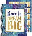 Carson Dellosa Galaxy Teacher Planner, 8" x 11" Undated Lesson Planner Book for Teachers, Daily Planner, Weekly Planner & Monthly Planner With Stickers for Planners, Teacher Supplies for Teacher Desk