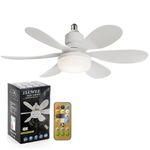 Ceiling Fans with Lights,E27 40W Ceiling Lights with Fan RC Timing, 3 Speeds 3 Colors (3000-6500K) LED Ceiling Lights, Quiet Ceiling Fan 6 Blades,Modern Fan Lamp for Bedroom Living Room (Style 4)