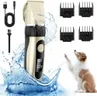 YAZEKY Tondeuse Chien,Professionnelle Poil Long Epais Tondeuse, Chat faible bruit pour tailler, avec Ecran LCD et 4 Accessoires de Peigne, Convient petits chiens chats animaux aux