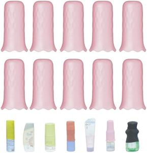 Silicone Bottle Covers,10 Pack Travel Essentials for Women Beach Vacation,Travel Size Toiletries Accessories, Cruise Ship Vacation Must-Have, Leak Proofing