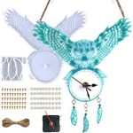 DIY Owl Large Clock Silicone Molds,3D Personalization Clock Casting Epoxy Resin Polymer Clay Mold Kit for Home Decor,Handmade Crafts Room Wall Hanging Ornaments Crystal Decoration Jewelry Making