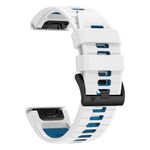 OUTVI quick fit 22mm watch band for garmin fenix 5 6 7 pro Sapphire Solar Forerunner 965 955 935 745 epix Pro Gen 2 47mm only soft silicone 22 watch bands replacement for men women WHITE BLUE