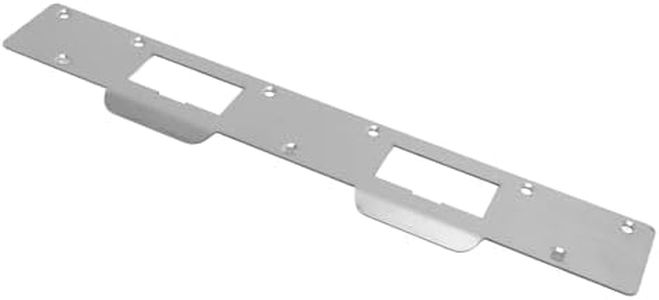 Security Stike, Easy Install Door Strike Plate Reinforced with Screws for Latch (White)