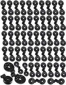 50 PCS Shade Cloth Plastic Clips Round Plastic Black Clips for Sun Shade Net, Garden Expert Anti Bird Netting, Shade Netting Fabric Accessories Grommets in Garden Backyard Greenhouse Outdoor, Black