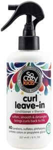 SoCozy, Curl Spray LeaveIn Conditioner For Kids Hair Detangles and Restores Curls No Parabens Sulfates Synthetic Colors or Dyes, Jojoba Oil,Olive Oil & Vitamin B5, Sweet-Pea, 8 Fl Oz