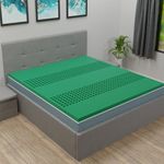 UrbanBed Super Soft Foam King Size Mattress Topper | Hypersoft Foam with Pincore Hole for Air Flow | UltraFresh Treated Waterproof Cover | 5 Years Warranty (78" x 72” x 2”) - White & Teal