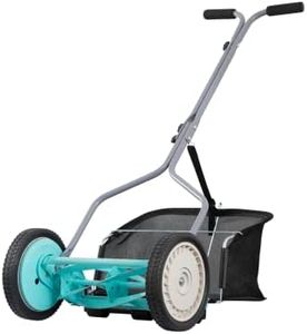 American Lawn Mower Company 1304-14GC 14-Inch 5-Blade Push Reel Lawn Mower with Grass Catcher, Mint