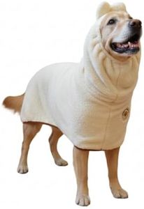 DERPYCHAPPY Premium Dog Towel Robe & Dog Bathrobe for Drying Dogs Made in Korea | Super Absorbent Quick & Adjustable Microfiber Bath Towel for Cats & Puppy Robes After Bath | Soft Warm Drying Coat