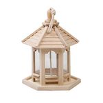 Garneck Wood Mini Birdhouse Unfinished Wood Decorative Bird House DIY Wood Birdhouse for Kids (Log Color)