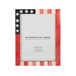 USA American Flag Picture Photo Frame Souvenirs Handmade Naturals Bone Frames For Photo Size 6X8 Inches