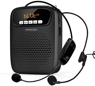 Inalambrico Amplificador de Voz con 2 micrófonos, Altavoz portatil con microfono Bluetooth Amplificador de Voz 2500 mah Recargable de para profesoras, guia turistico,aulas ect