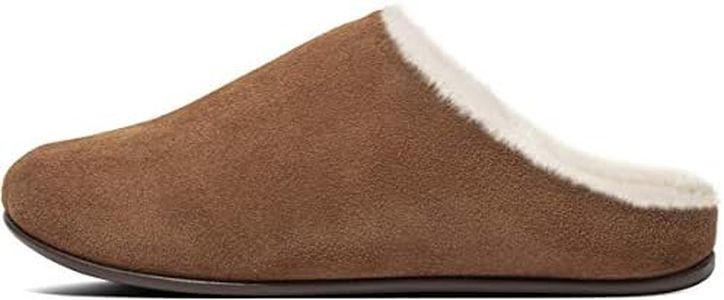 Fitflop Women's Chrissie Shearling Open Back Slippers, Brown (Tumbled Tan 645), 6 UK 39 EU