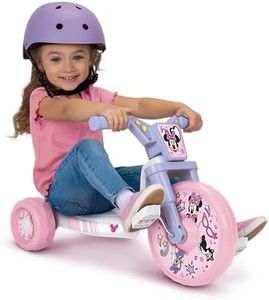 MINNIE MOUSE Ride-On 10" Fly Wheels Junior Cruiser Tricycle with Sounds - Toddler Bike Trike, Ages 2-4