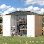 AECOJOY 7' x 7' Metal Storage Shed 