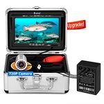 Eyoyo Underwater Fishing Camera, Ice Fishing Camera Portable Video Fish Finder, Upgraded 720P Camera w/ 12 IR Lights, 1024x600 7 inch IPS Screen, for Sea, Lake, Boat, Ice Fishing (15m)