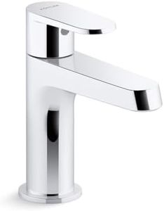 Kohler Beam Pillar Wash Basin Tap - Silver with Chrome Finish - Water Tap for Bathroom - Metal Sink Faucet - Sophisticated Design - Easy Intuitive Operation - Premium Metal Construction 26042IN-4-CP
