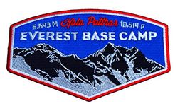 Mount Everest Base Camp Kala Patthar Patch (127 mm) Fully Embroidered Iron/Sew on Badge Applique Himalayas Mountain Trek Souvenir