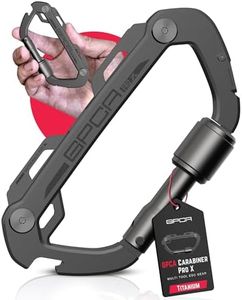 GPCA Carabiner PRO X Multi-Tool Organizer, EDC Carabiner with Key Holder, Bottle Opener, Box Opener, Pry Tool, Screwdrivers, Durable Clip for Camping, Hiking, Everyday Carry, Adventure Gear-Titanium