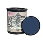 ALL-IN-ONE Paint, Polo (Dark Navy), 32 Fl Oz Quart. Durable cabinet and furniture paint. Built in primer and top coat, no sanding needed.