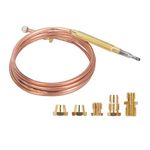 Thermocouple Replacement, BBQ Grill Fireplace Heating Gas Thermocouple Probe 900mm with 5pcs Fit Nuts,for Gas Heater Brazier Oven Water Heater