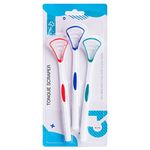 FANCI Tongue Scraper Tongue Brush 3 Color Pack, 3 pack