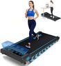 FOUSAE Walking Pad Treadmill with 9% Incline, 4-in-1 6.2MPH Treadmill for Home with Full Screen LED Display, 2.5HP Brushless Motor, 330 LB Weight Capacity, 12 HIIT Programs, Magnetic Remote Control