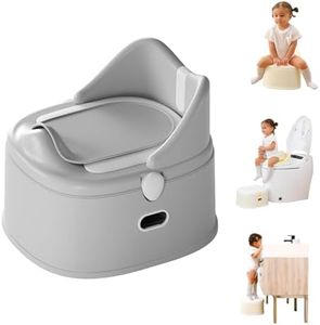 RGKQSY 3 in 1 Toddler Potty Training Toilet Seat with Steps Ladder, Foldable Potty Train Chair Adapter for Toddlers Kids Boys Girls, Gray
