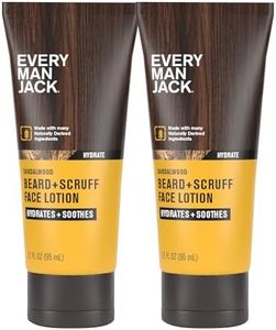 Every Man Jack Beard + Face Recovery Lotion-Moisturizes Relieves Dry Skin and Beard Itch - Light Sandalwood Scent-Made w/Naturally Derived Ingredients like Coconut Oil, and Witch Hazel-3.2oz(2 pack)