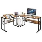 Tangkula 67 Inches L-Shaped Office 