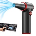 Koonie Electric Air Duster, 100500RPM With LED Light, Cordless Blower Replaces Compressed Cans, Rechargeable Dust Remover for Computer Keyboard and Car Cleaning