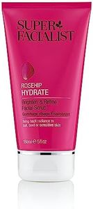 Super Facialist Rosehip Hydrate, Brighten & Refine Face Scrub - Delicate Cleanser & Exfoliator with Shea Butter & Cucumber Oil for Sensitive Skin, Gentle Face Care, Vegan Friendly, 150ml