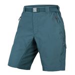 Endura Women's Hummvee Cycling Shorts with Liner | Detatchable Liner | Urban and Trail Shorts | Padded Comfort | Clickfast, Deep Teal, L