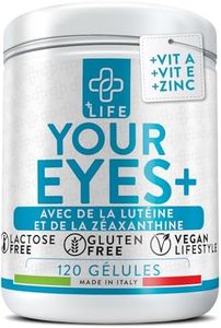 Luteine Zeaxanthine 120 Gélules Piulife® Complement Alimentaire Yeux Avec Vitamine E, A, Zinc, Extrait De Myrtille Et Vigne, B2, Antioxydant Luteine Yeux Vitamine Pour Les Yeux Secs Et Fatigués