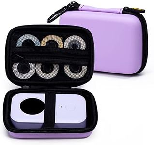 Phomemo Label Printer Case Hard Carry Case Compatible D30/D110/T02/M110/M02 Label Printer, Label Maker Labeler Storage Holder,Purple