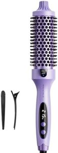 Wavytalk Thermobürste, Thermal Brush Blowout Boost Ionische Lockenbürste, Macht Haar Glatt und Glänzend, 5 Temperaturstufen, Haar schonend, 38mm Fass, Doppelspannung, Eurostecker, Lila