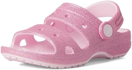 Crocs Unisex's Classic Sandals (Toddler) Pink Milk/Glitter 9 Medium