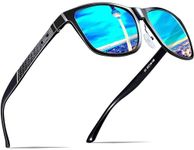 ATTCL Men's Retro Metal Frame Driving Polarized Sunglasses For Men 18587 blue Sun glasses