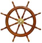 Nagina International Vintage Armour Store Ship Wheel Ships Steering Wheel Boat Wheel Pirate Ship Wheel Captains Wheel Nautical Decor Wooden Ship Wheel (36 inch Dia)