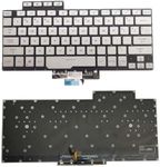 Laptop Keyboard Compatible with ASUS ROG Zephyrus G14 GA401 GA401U Silver US Backlit