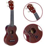 Stagg US20 Soprano Ukulele Flower Design for Beginners Kids Maple Fingeboard Nylon Strings and Free Bag, US20 FLOWER