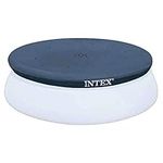 Intex 10 foot (3.05 m) Easy Set Swimming Pool Cover #28021. Round cover measures 2.8 m, (9.4 ft) suitable for Intex pools with base diameter of 3.05 m (10’ foot)., Multi-Colour